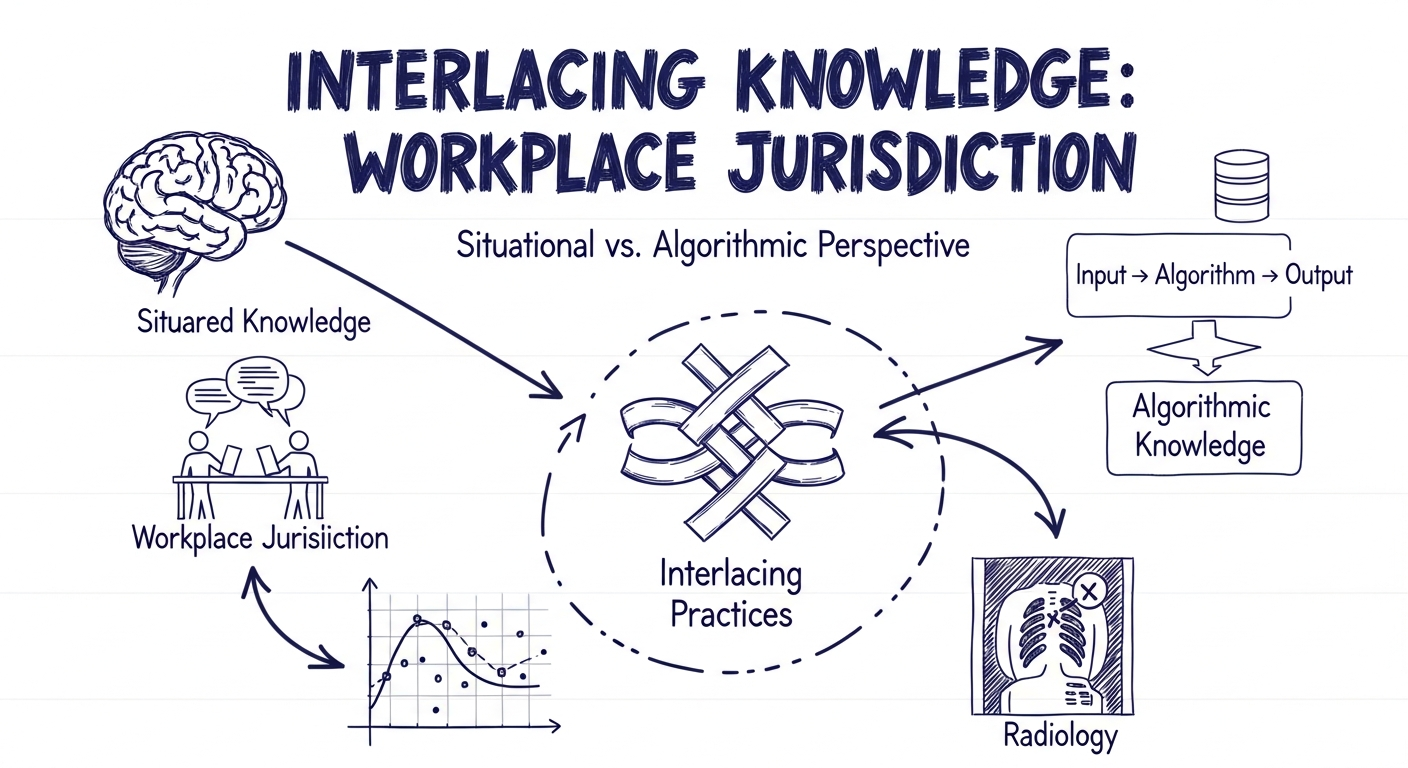 שזירה בין מצבי ידע ממוקמים (Situated) ואלגוריתמיים: פרספקטיבה של תחום השיפוט הארגוני (Workplace Jurisdiction)